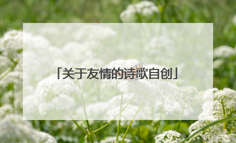 关于友情的诗歌自创