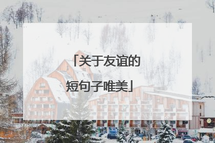 关于友谊的短句子唯美