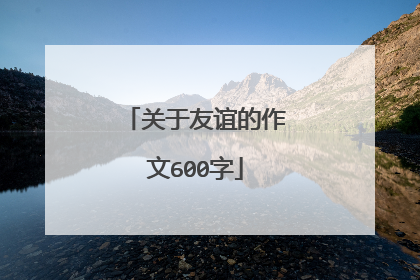 关于友谊的作文600字