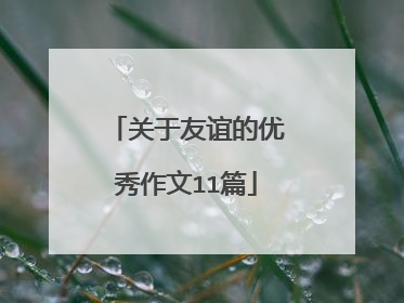 关于友谊的优秀作文11篇