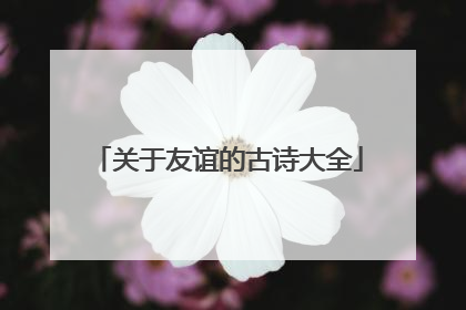 关于友谊的古诗大全