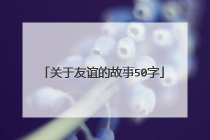 关于友谊的故事50字