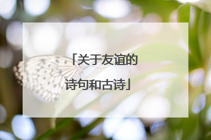 关于友谊的诗句和古诗