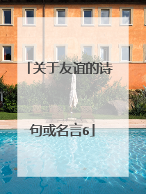 关于友谊的诗句或名言6