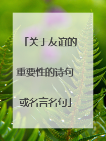 关于友谊的重要性的诗句或名言名句