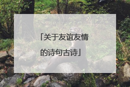 关于友谊友情的诗句古诗