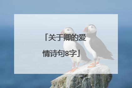 关于卿的爱情诗句8字