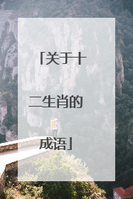 关于十二生肖的成语