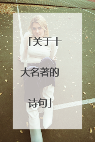 关于十大名著的诗句