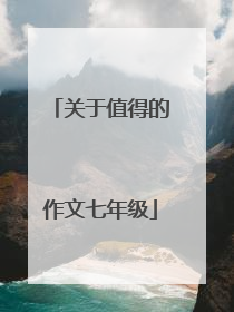 关于值得的作文七年级