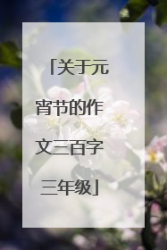 关于元宵节的作文三百字三年级