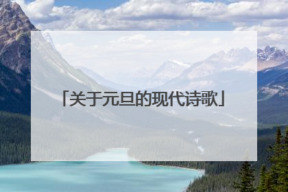 关于元旦的现代诗歌