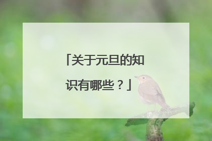 关于元旦的知识有哪些?