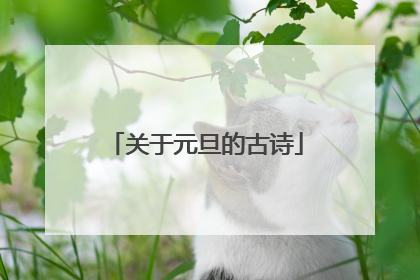 关于元旦的古诗