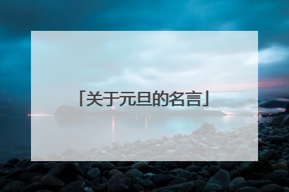 关于元旦的名言