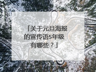 关于元旦海报的宣传语5年级有哪些?