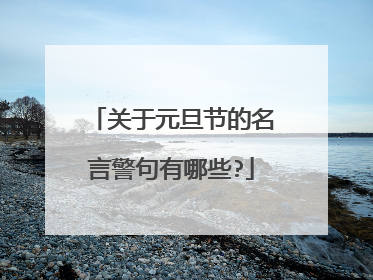 关于元旦节的名言警句有哪些?