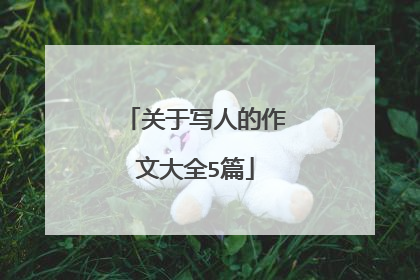关于写人的作文大全5篇
