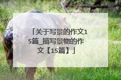 关于写景的作文15篇_描写景物的作文【15篇】