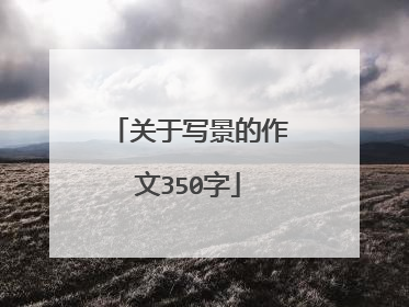 关于写景的作文350字