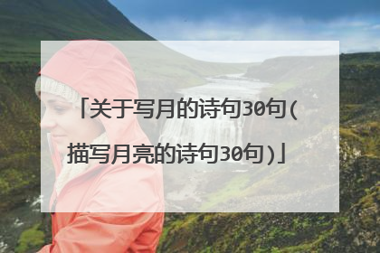 关于写月的诗句30句(描写月亮的诗句30句)