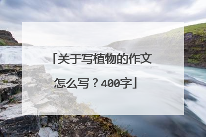 关于写植物的作文怎么写?400字