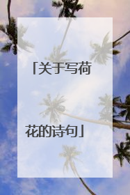 关于写荷花的诗句