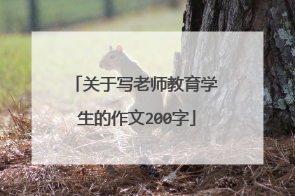 关于写老师教育学生的作文200字