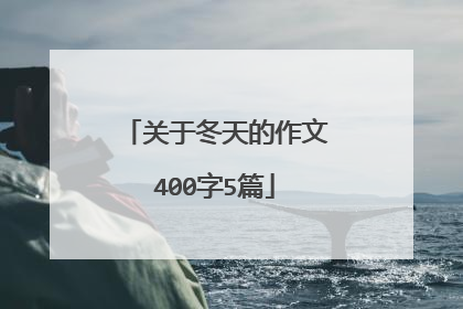 关于冬天的作文400字5篇
