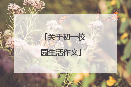 关于初一校园生活作文