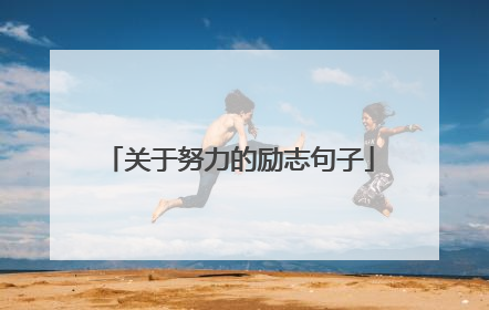 关于努力的励志句子