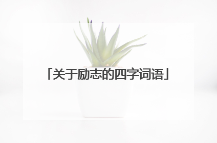 关于励志的四字词语
