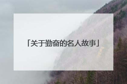 关于勤奋的名人故事