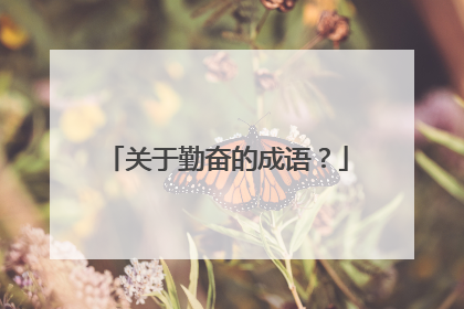 关于勤奋的成语?