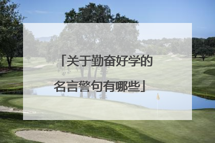 关于勤奋好学的名言警句有哪些