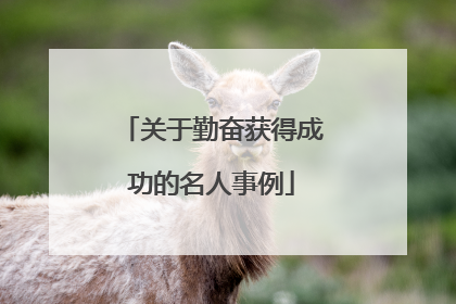 关于勤奋获得成功的名人事例