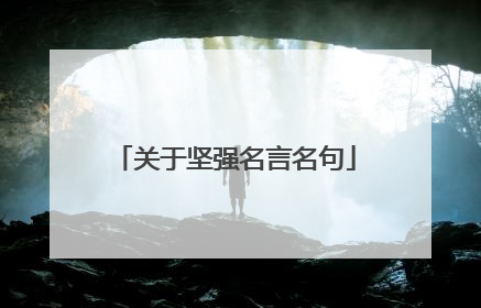 关于坚强名言名句