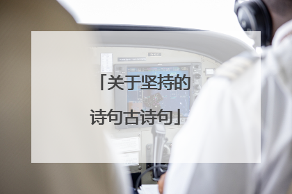 关于坚持的诗句古诗句