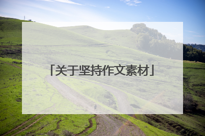 关于坚持作文素材