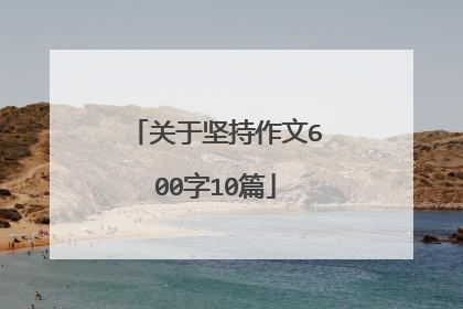 关于坚持作文600字10篇