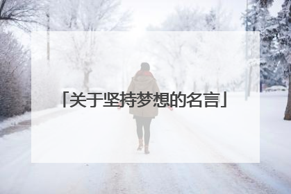 关于坚持梦想的名言