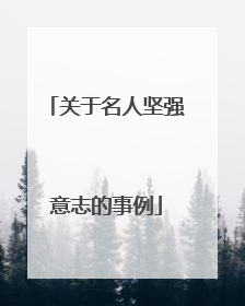 关于名人坚强意志的事例
