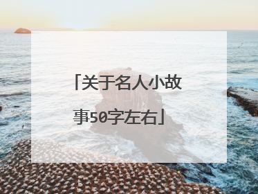 关于名人小故事50字左右