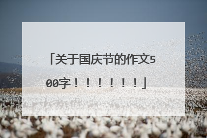 关于国庆节的作文500字!!!!!!