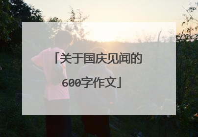 关于国庆见闻的600字作文