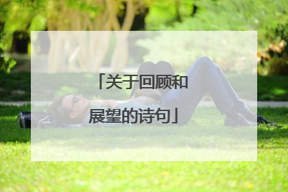 关于回顾和展望的诗句