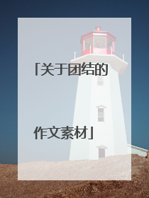 关于团结的作文素材