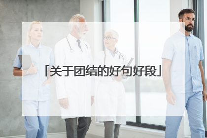 关于团结的好句好段