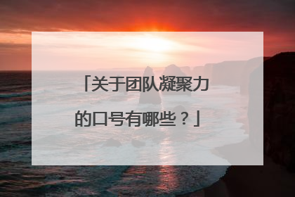 关于团队凝聚力的口号有哪些?