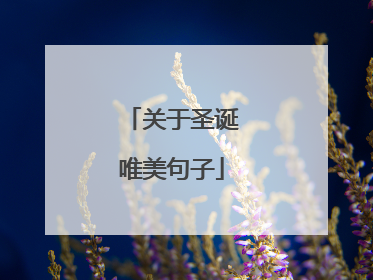 关于圣诞唯美句子